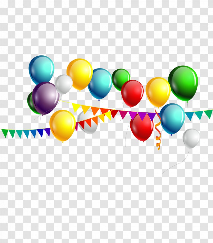 Balloon Color Birthday - Tiff - Vector Festive Balloons And Bunting Transparent PNG