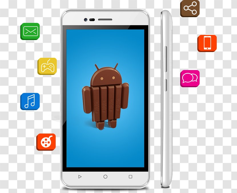Smartphone Feature Phone Android KitKat Handheld Devices - Text Messaging Transparent PNG