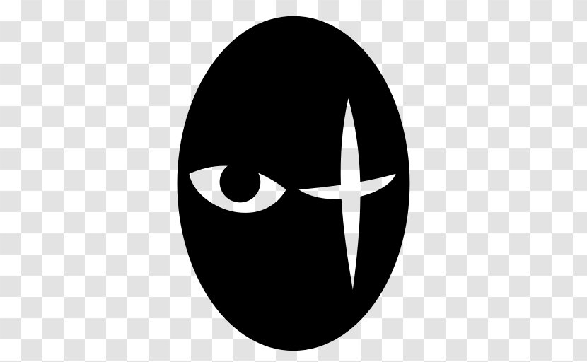 Logo White Black M Font - Silhouette - One Eye Transparent PNG