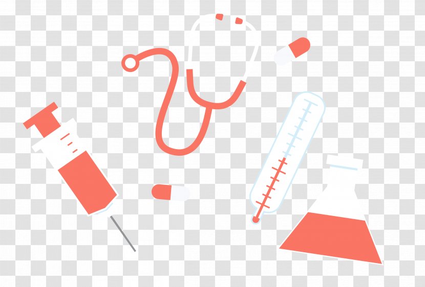 Euclidean Vector Icon - Flat Design - Stethoscope Syringe Thermometer Material Transparent PNG