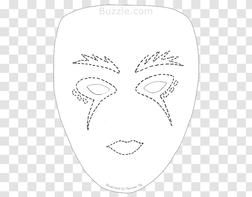 Mask Halloween Painting Masquerade Ball Face - Silhouette Transparent PNG