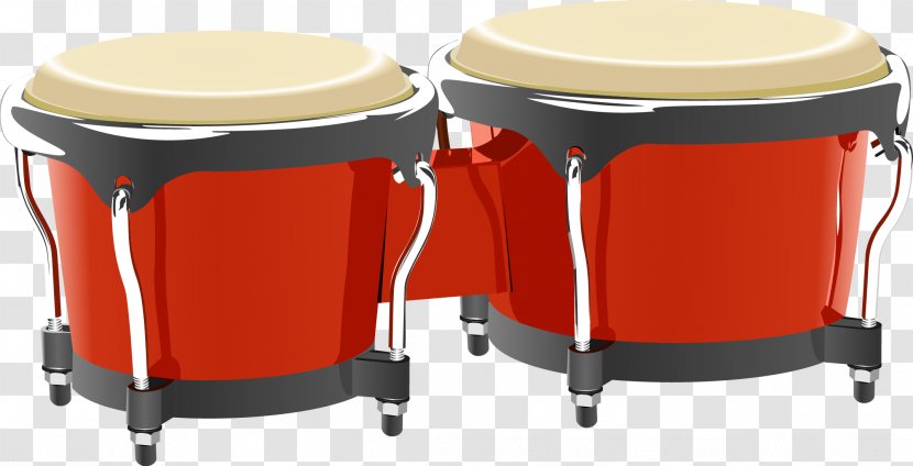 Bongo Drum Percussion Musical Instruments Illustration - Watercolor - Vector Transparent PNG