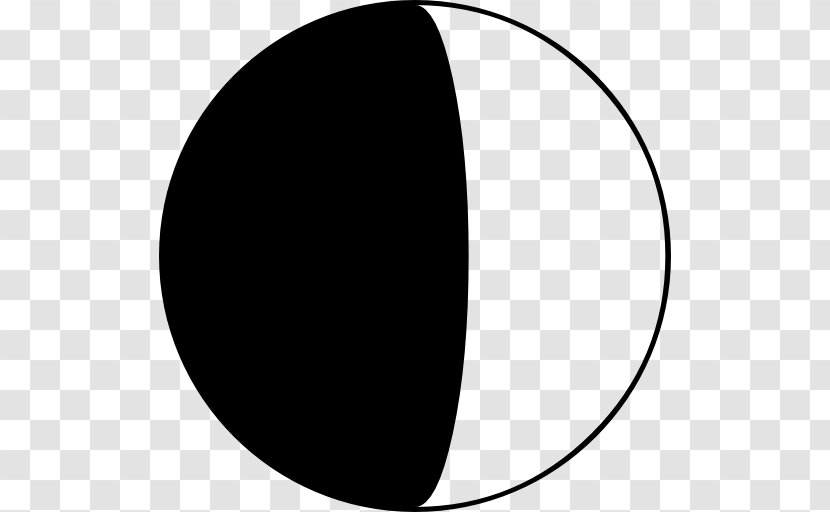 Black And White Monochrome Photography Circle - Moon Phase Transparent PNG