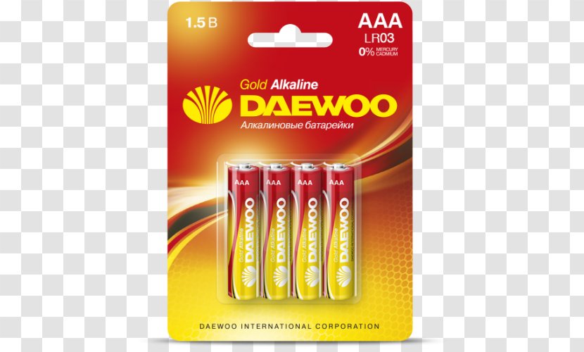 Electric Battery AAA Alkaline Daewoo - Energizer Transparent PNG