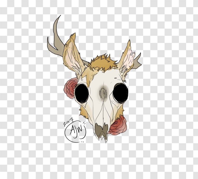 Reindeer Skull Cartoon - Antler Transparent PNG