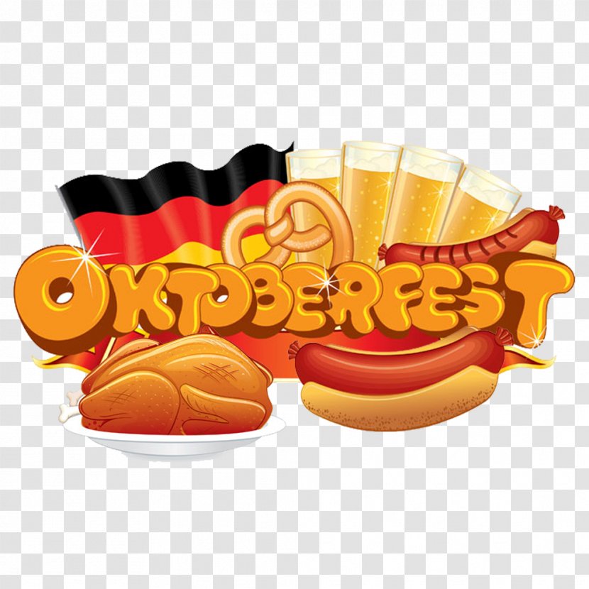 Oktoberfest Bratwurst German Cuisine Hot Dog Clip Art - Beer Party Gathering Transparent PNG