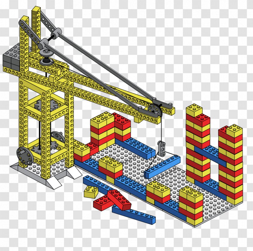 Toy Block - Crane - Construction Site Transparent PNG