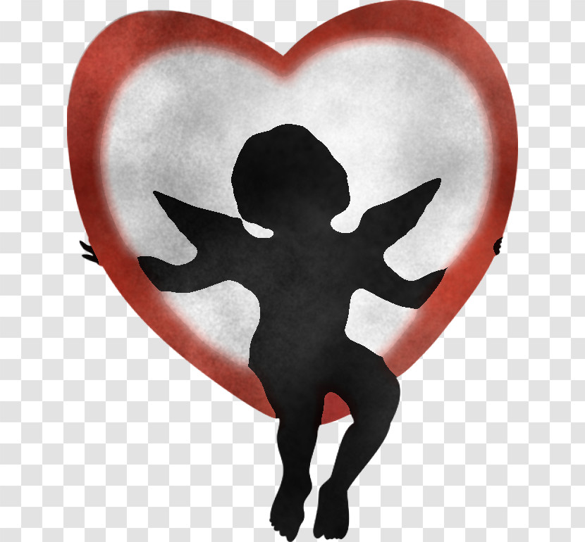 Silhouette Heart Symbol Love Transparent PNG