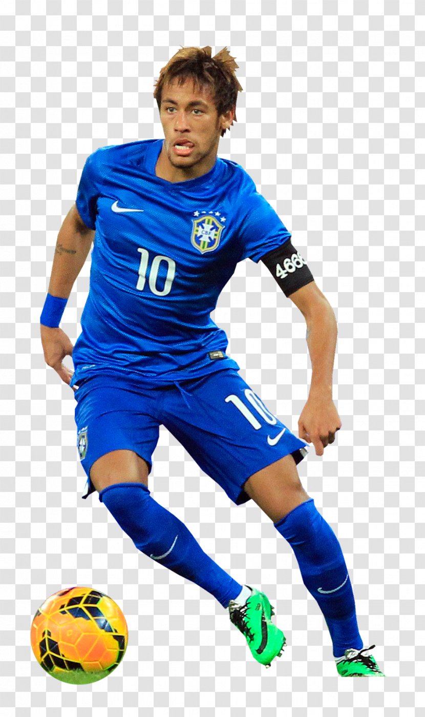 Neymar Brazil National Football Team 2014 FIFA World Cup T-shirt - Soccer Kick Transparent PNG