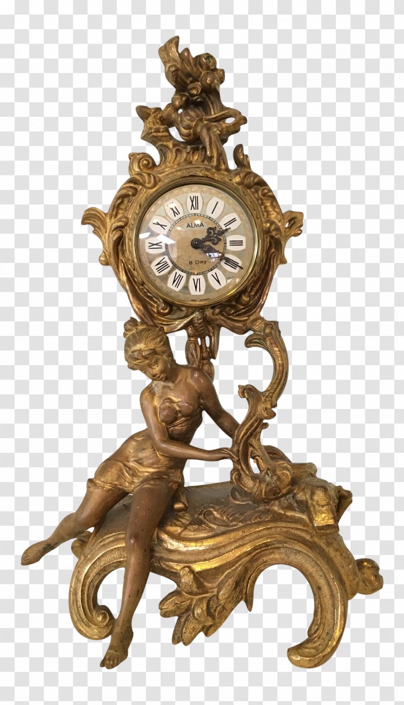 Bronze 01504 Antique Clock - Metal Transparent PNG