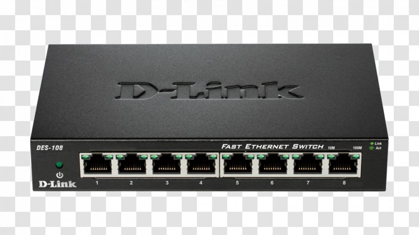 D-Link Gigabit Ethernet Network Switch Fast - Electronics Accessory Transparent PNG