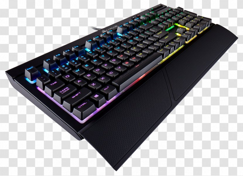 Computer Keyboard Corsair Gaming K68 RGB Mechanical English - Component - US Color Model STRAFE BacklightOthers Transparent PNG