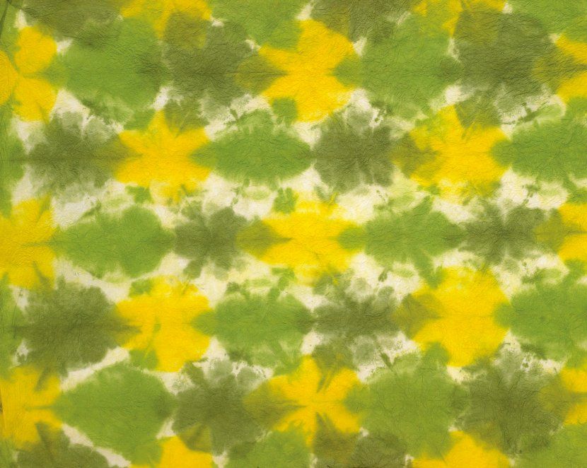 Paper Tie-dye Yellow Textile - Flower - Abstract Star Pattern Leaves Transparent PNG