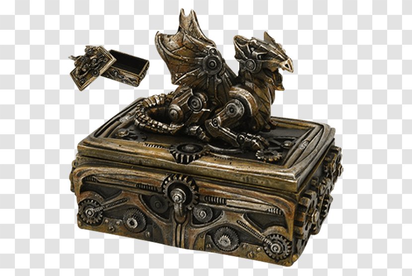 Steampunk Science Fiction Fantasy Container Dragon - Statue Transparent PNG