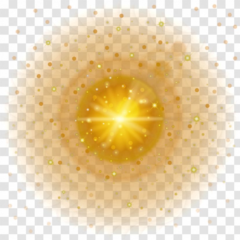 Background Light Lens Flare Download - Yellow Fantasy Effect Transparent PNG