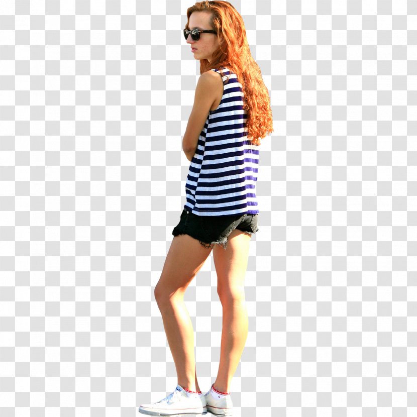 Shoulder T-shirt Paralympic Games Walking Shoe - Fashion Model - Redhead Transparent PNG