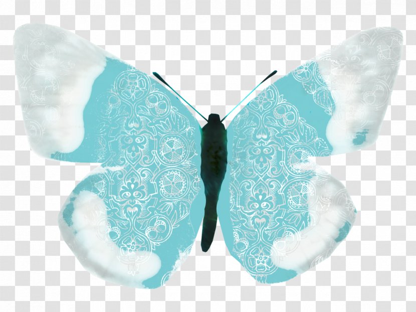 Butterfly Blue Rose White Pink - Aqua - Clip Transparent PNG