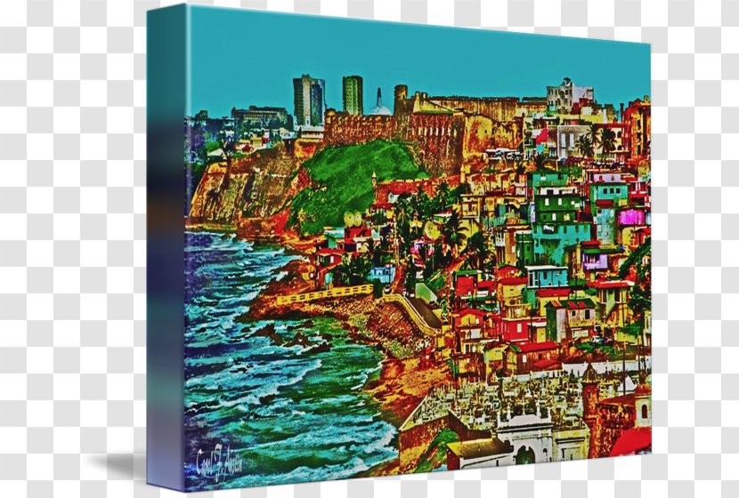 Old San Juan Oil Painting Art Canvas - Puerto Rico Transparent PNG