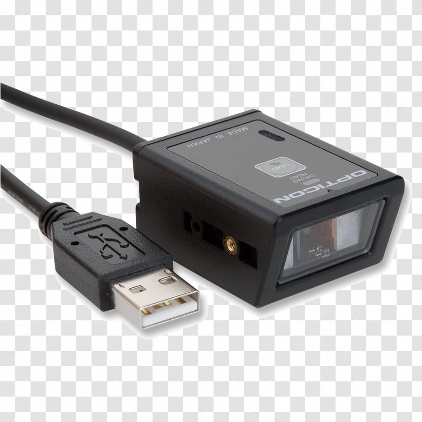 Adapter Barcode Scanners Opticon 11614 Image Scanner USB - Laser Scanning Transparent PNG