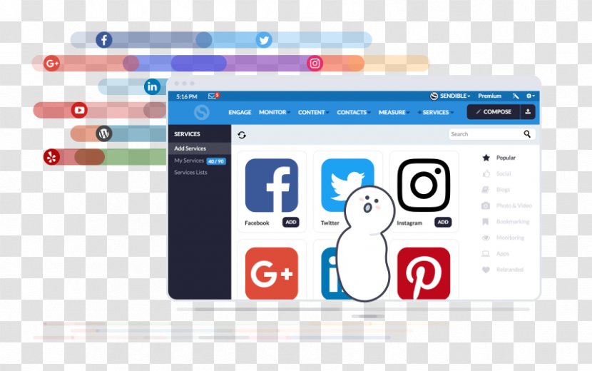 Social Media Instagram Facebook Twitter Networking Service - Number Transparent PNG