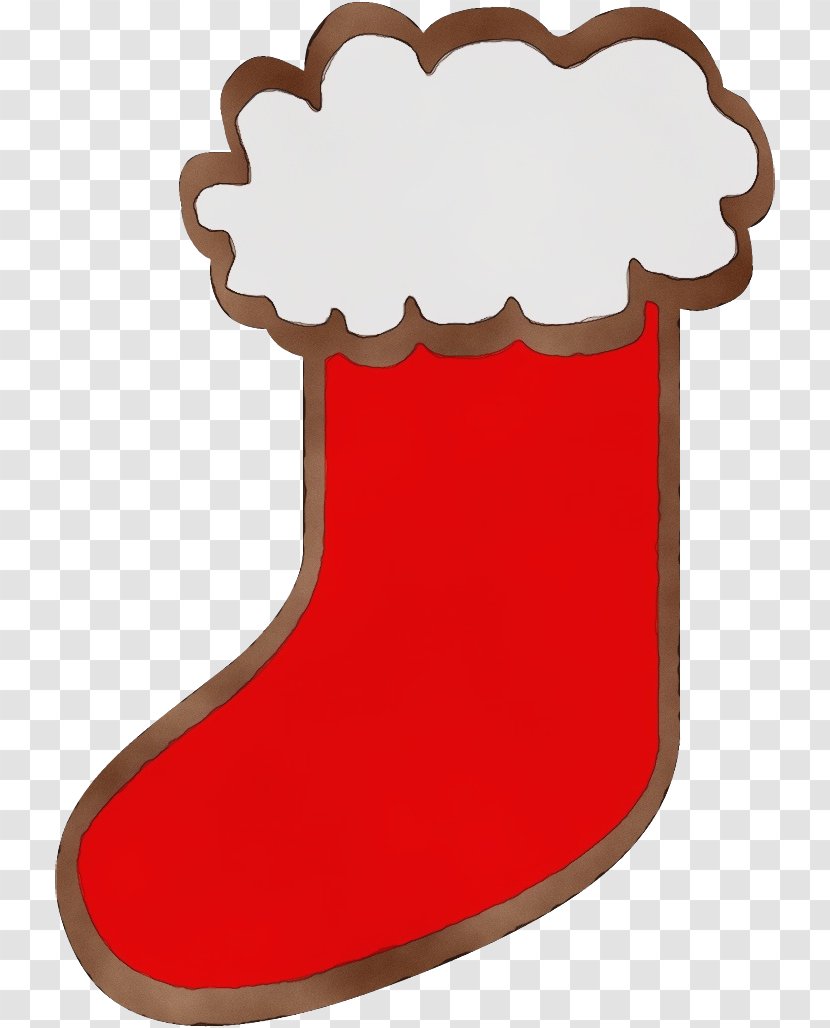 Christmas Stocking - Watercolor - Wet Ink Transparent PNG