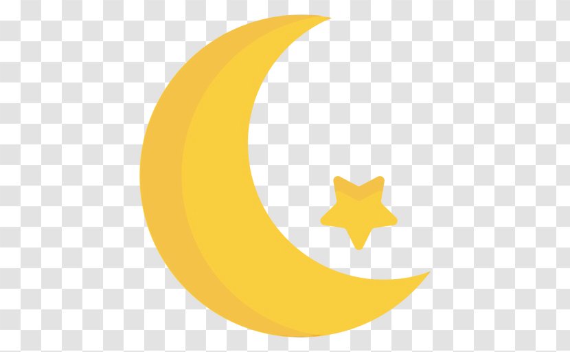 Crescent Moon - Yellow - Symbol Logo Transparent PNG