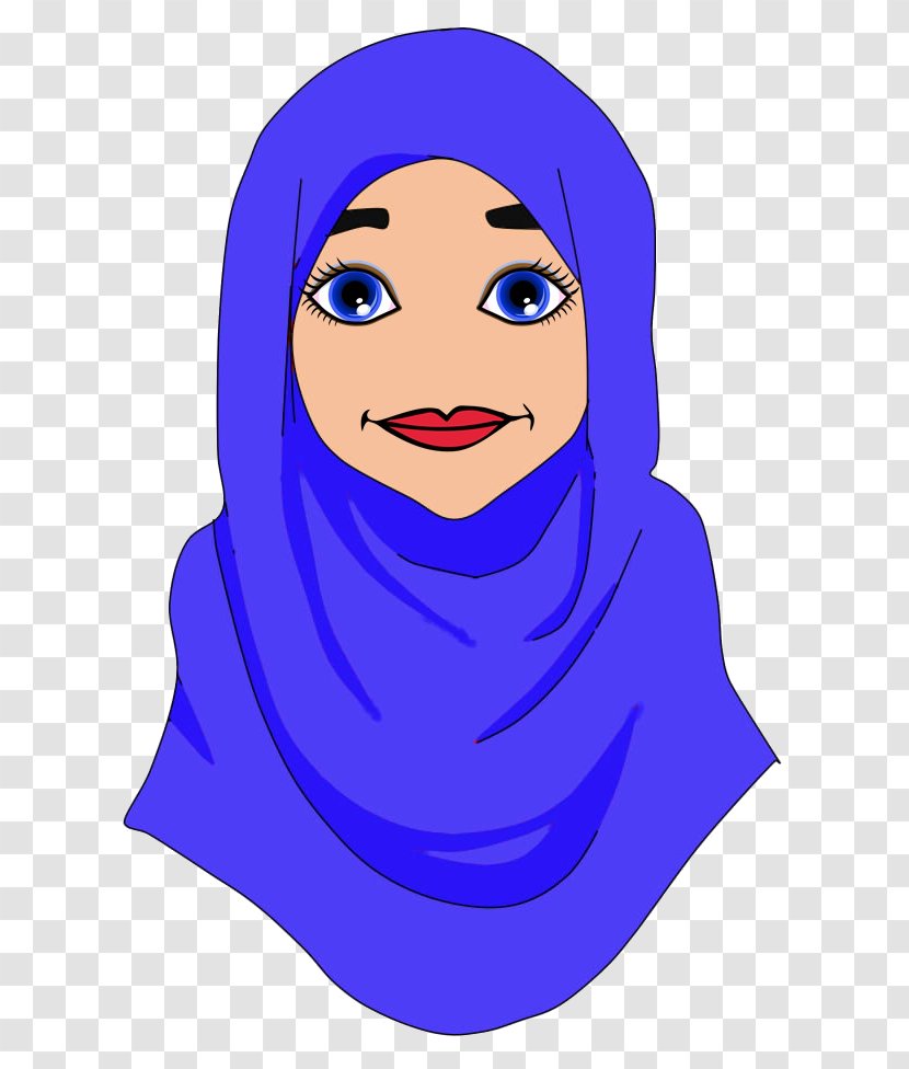 Islam Muslim Niqāb Cartoon Hijab - Violet Transparent PNG