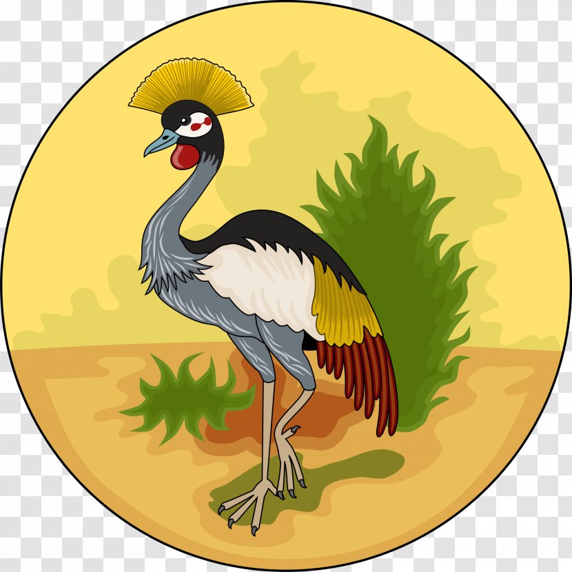 Buganda Uganda Protectorate Flag Of Bunyoro Empire Kitara - Galliformes - Crane Transparent PNG