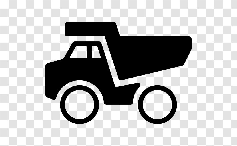 Clip Art - Monochrome - Dump Truck Transparent PNG