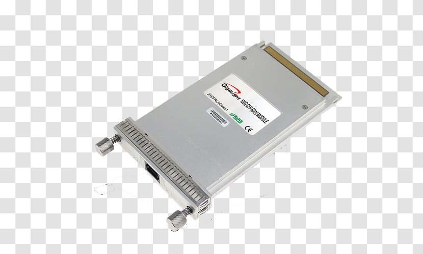 100 Gigabit Ethernet Electronics Small Form-factor Pluggable Transceiver - Optical Fiber - Formfactor Transparent PNG