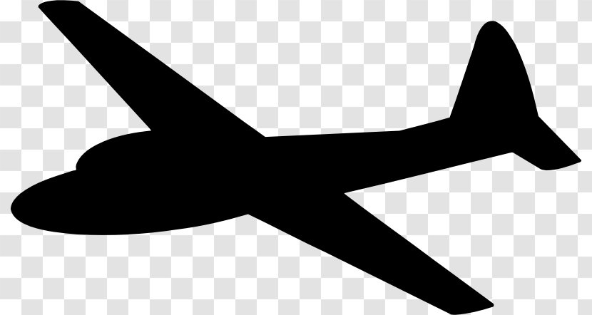 Airplane Silhouette Glider Clip Art - Drawing Transparent PNG