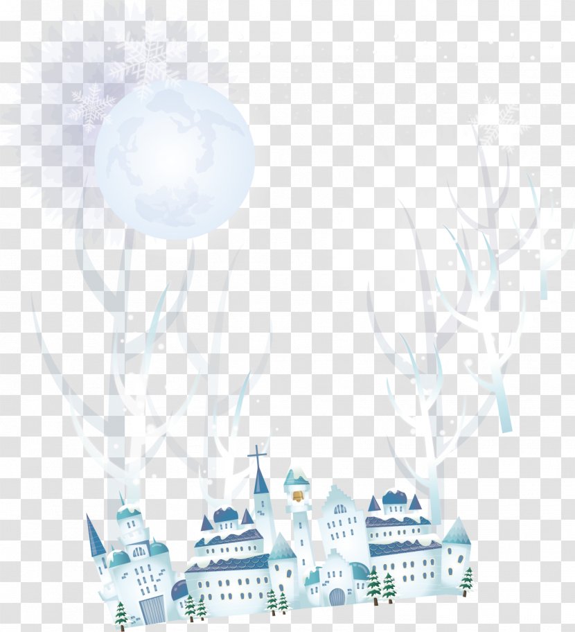 Creative Fairy Tale World - Blue - Snow Transparent PNG