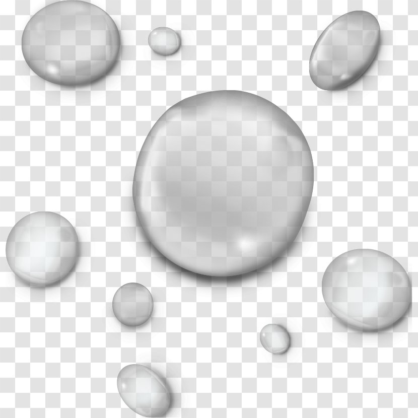 Drop Icon - Sphere - Vector Drops Of Water Droplets Transparent PNG