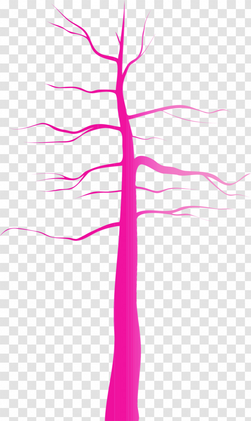 Pink Line Tree Magenta Plant Stem Transparent PNG