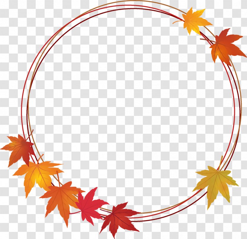 Autumn Leaf Wreath Leaves Thanksgiving - Plant Transparent PNG