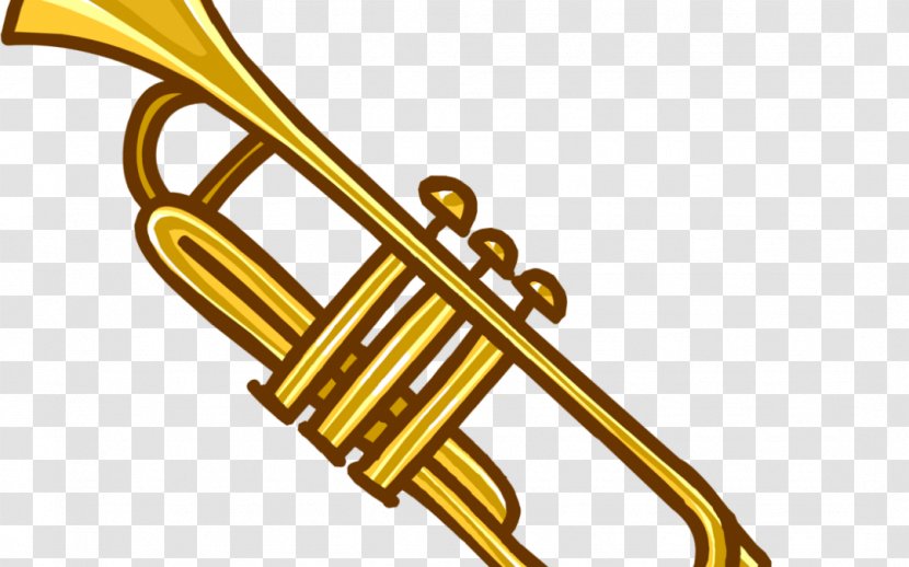 Clip Art Trumpet Musical Instruments Brass - Cartoon Transparent PNG