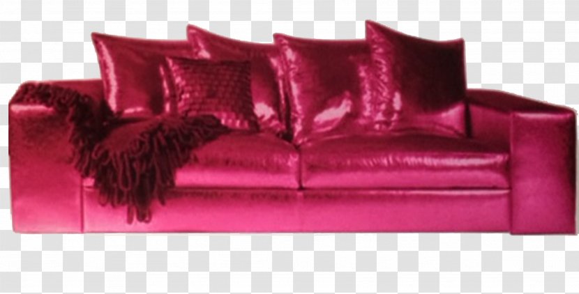 Sofa Bed Couch Chair Furniture Slipcover - Living Room - Pink Transparent PNG