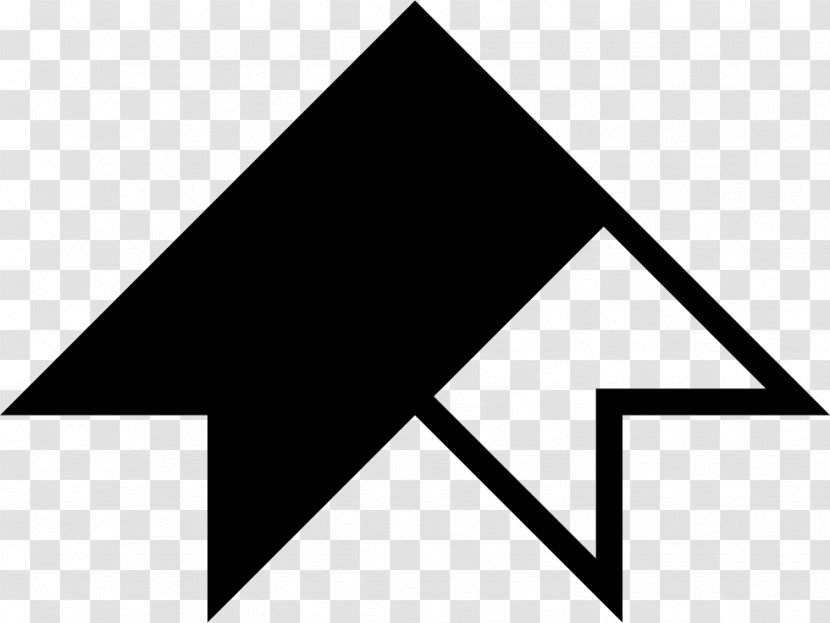 Arrow - Triangle - Black And White Transparent PNG