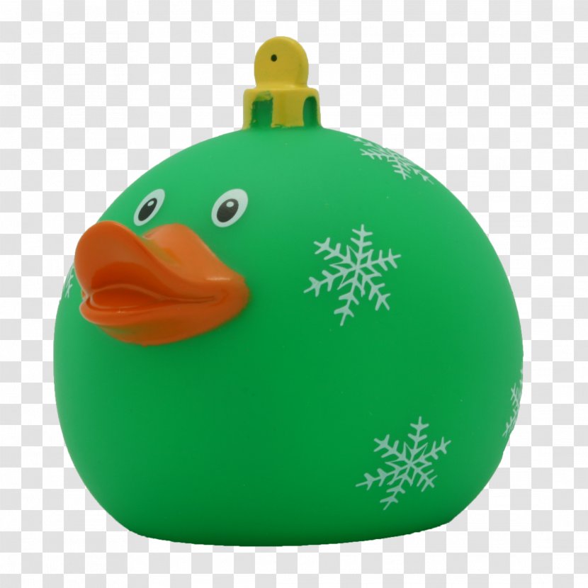 Rubber Duck Christmas Toy Green - Water Bird Transparent PNG