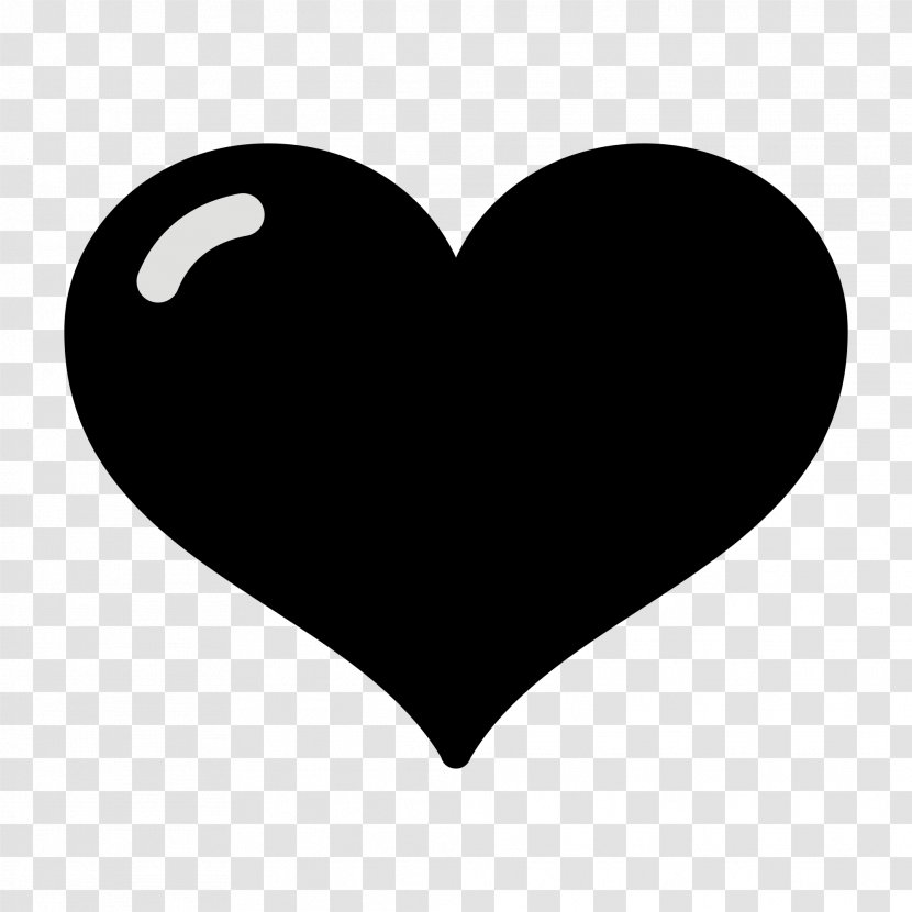 Heart Clip Art - Black And White - Emoji Transparent PNG