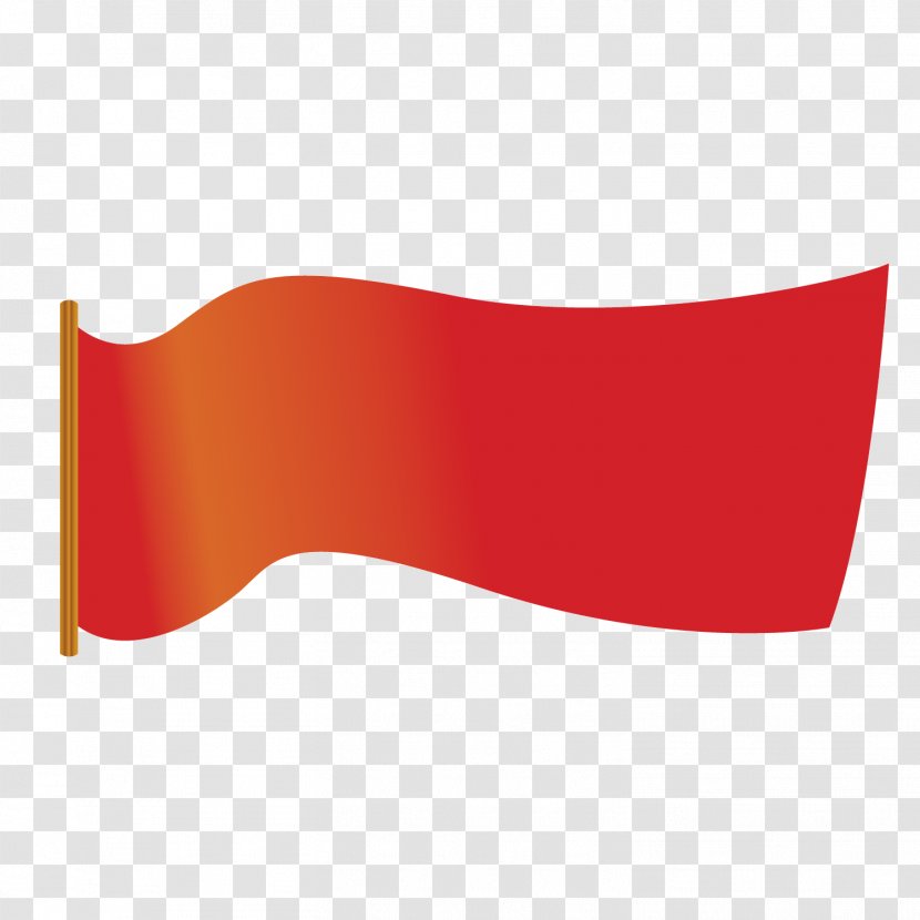 Red Flag - Fluttering Transparent PNG