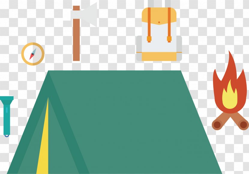 Camping Tent Bonfire - Logo - Tools Transparent PNG