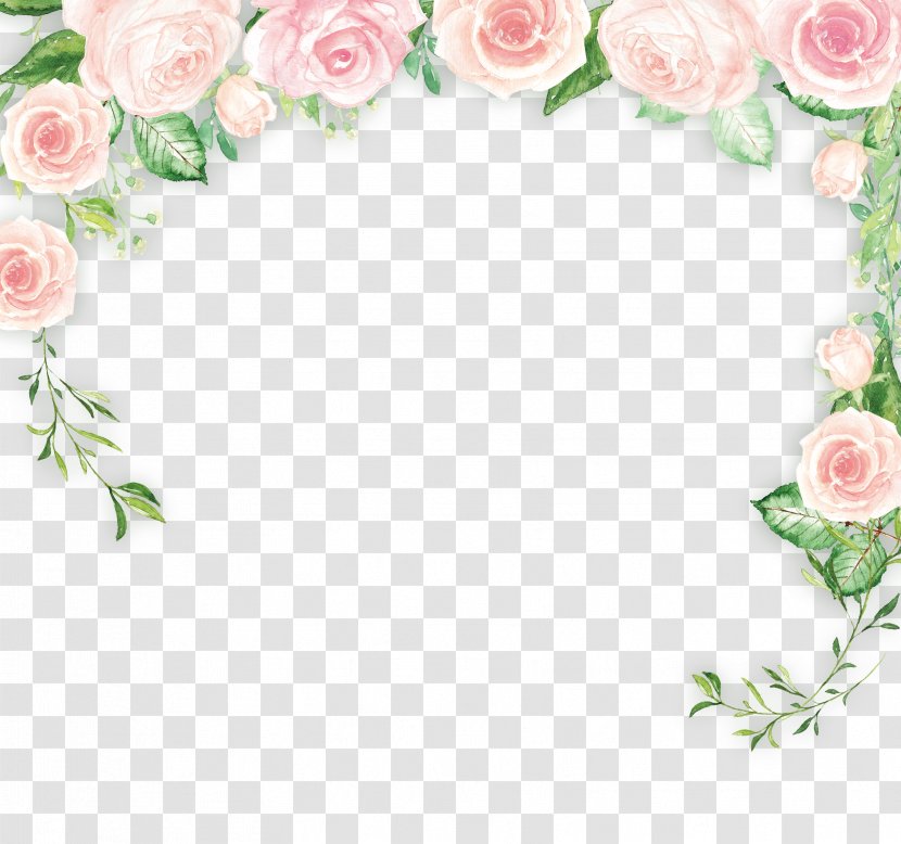 Border Flowers Clip Art - Rectangle - Small Fresh Background Material Transparent PNG