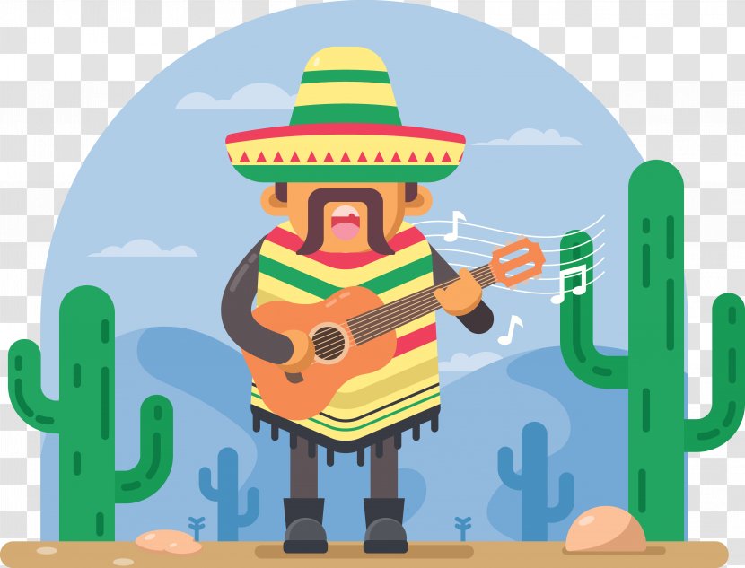Mexico Mexican Cuisine Taco Illustration - Logo - Cactus Transparent PNG