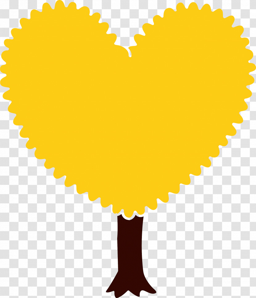 Heart Yellow Love Heart Transparent PNG