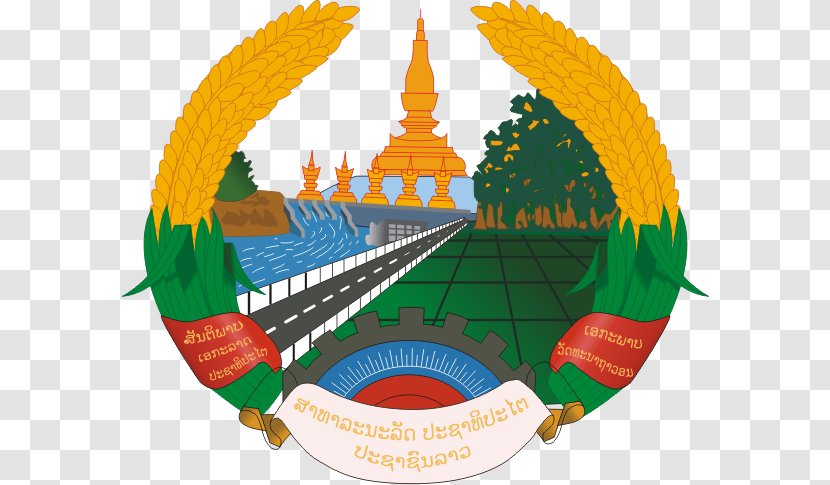 Emblem Of Laos Coat Arms Flag Kingdom Royal Lao Government In Exile - Andorra Transparent PNG