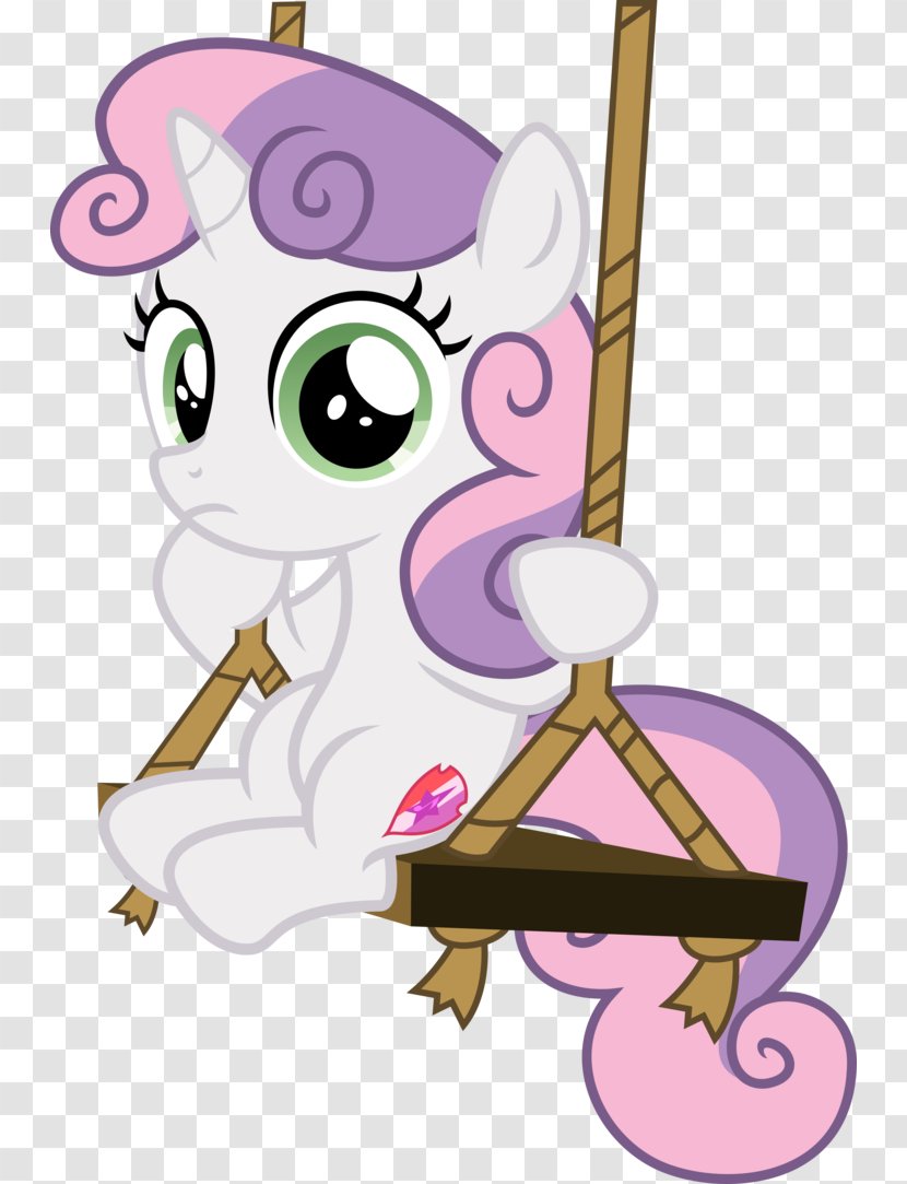 Sweetie Belle Pony DeviantArt - Tree - Swing Clipart Transparent PNG