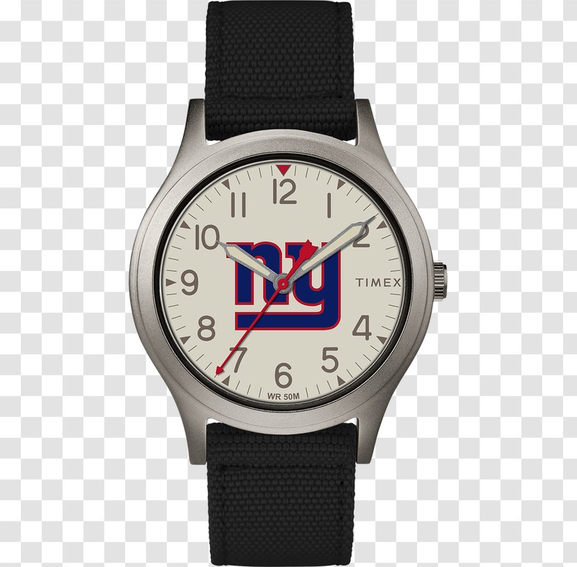 Watch Amazon.com Timex Group USA, Inc. Strap Leather - Clock - New York Giants Transparent PNG