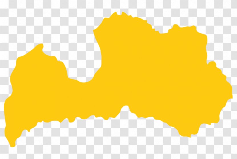 Latvian World Map Clip Art - Yellow Transparent PNG