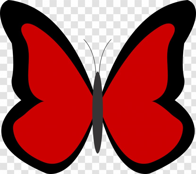 Butterfly Brown Color Clip Art - Red Cliparts Transparent PNG
